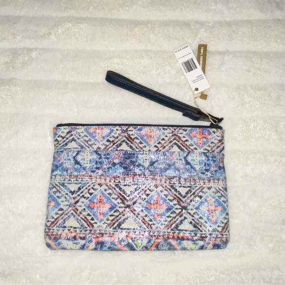 NEW Aimee Kestenberg Clutch Tapestry Digital Melville Pouch Purse hand strap - Picture 2 of 12